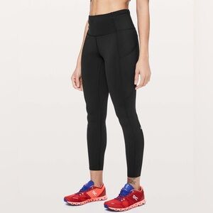 LULULEMON FAST & FREE 7/8 TIGHT I| *NON-REFLECTIVE NULUX 25" IN BLACK